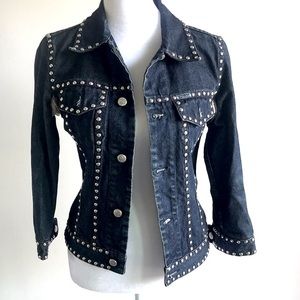 Diesel jean denim chic jacket with metal studs S